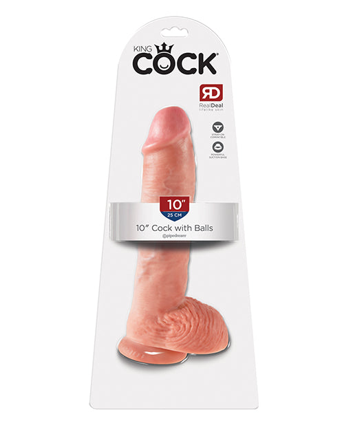 King Cock 10&quot; Cock w/Balls - Flesh