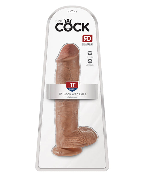 King Cock King Cock 11" Cock w/Balls - Tan