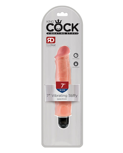 King Cock 7&quot; Vibrating Stiffy - Flesh