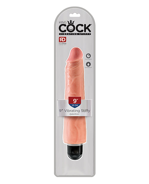 King Cock 9&quot; Vibrating Stiffy - Flesh