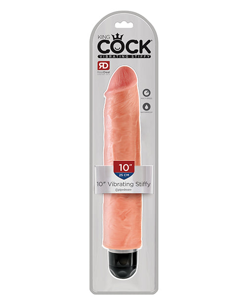 King Cock 10&quot; Vibrating Stiffy - Flesh