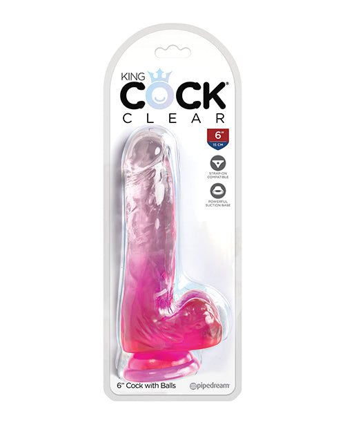 King Cock Clear 6" Cock w/Balls