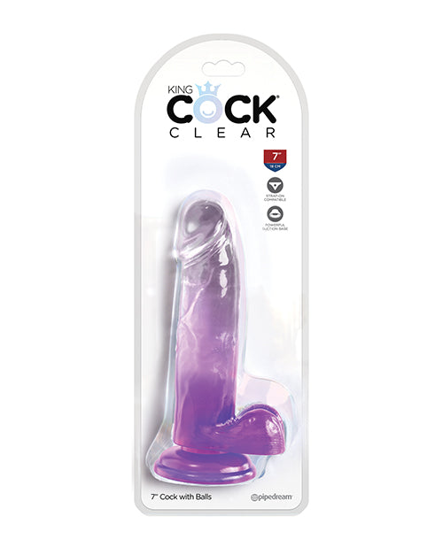 King Cock King Cock Clear 7" Cock w/Balls