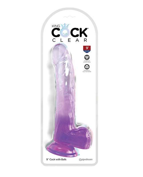 King Cock Clear 9" Cock w/Balls