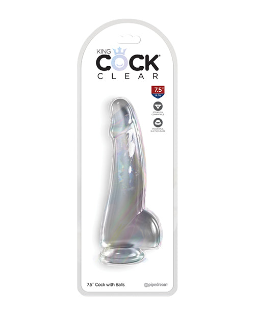 King Cock Clear 7.5" Cock w/Balls