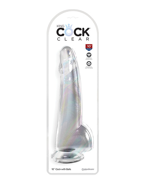King Cock Clear 10" Cock w/Balls