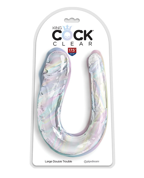 King Cock Clear Double Trouble Dildo
