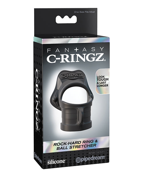 Fantasy C-Ringz Rock Hard Ring &amp; Ball Stretcher - Black