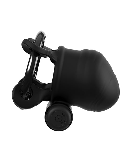 Fantasy C-Ringz Control Core Trainer Remote Controlled Vibrating Cock Blocker - Black