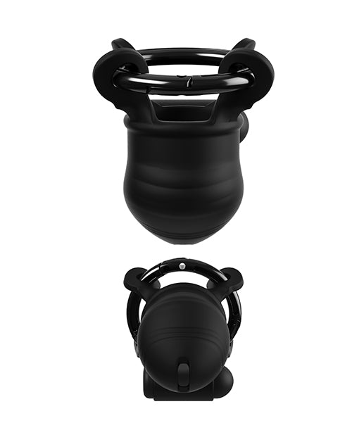 Fantasy C-Ringz Control Core Trainer Remote Controlled Vibrating Cock Blocker - Black