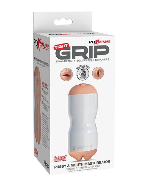 Pipedream Extreme Toyz Tight Grip Dual Density Squeezable Strokers - Pussy &amp; Mouth