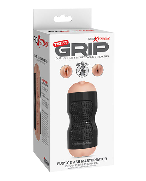Pipedream Extreme Toyz Tight Grip Dual Density Squeezable Strokers - Pussy &amp; Ass