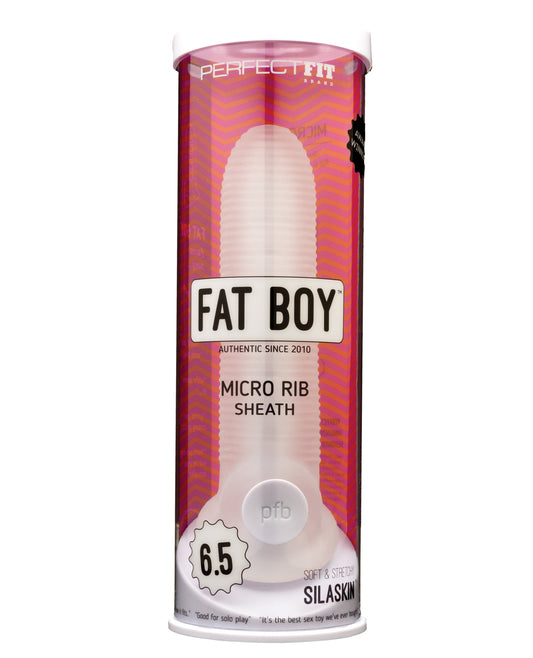 Perfect Fit Fat Boy Micro Ribbed Sheath 6.5&quot; - Clear