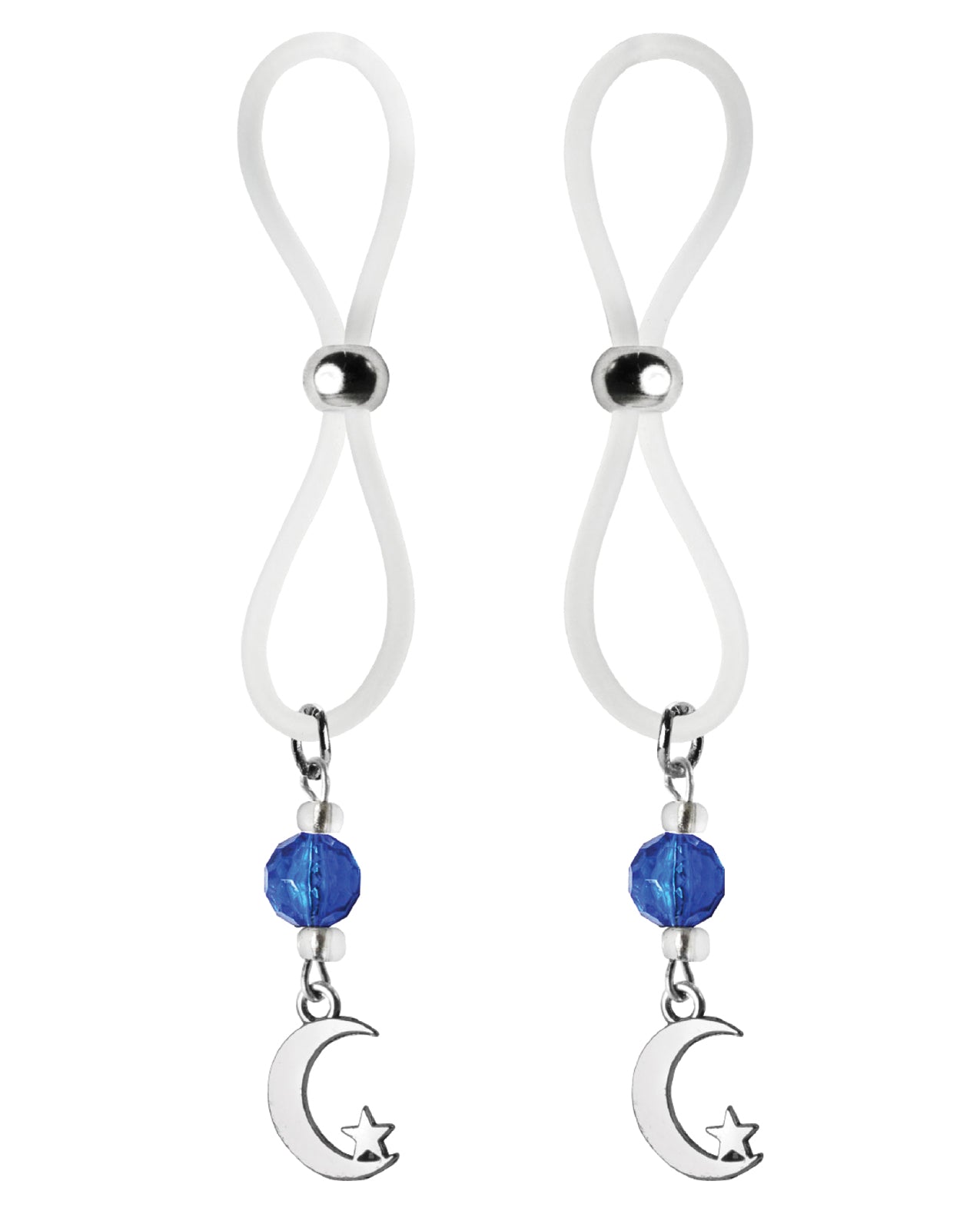 Bijoux de Nip Nipple Halos Moon &amp; Star Charm - Blue/Clear