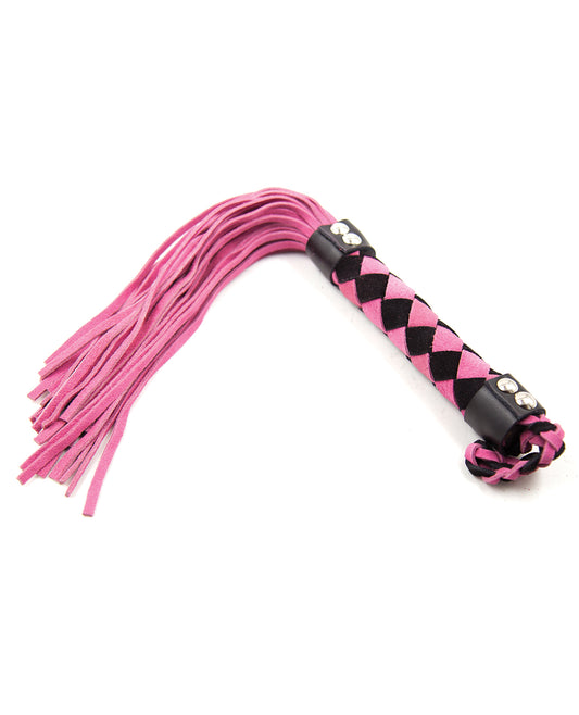 Plesur 15&quot; Leather Flogger - Pink