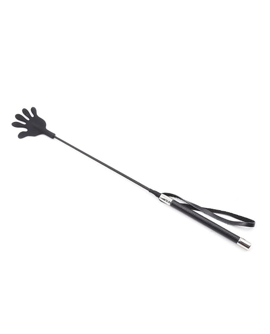 Plesur 22&quot; Hand Shaped Silicone Crop - Black