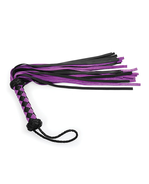 Plesur 22&quot; Leather Flogger - Purple