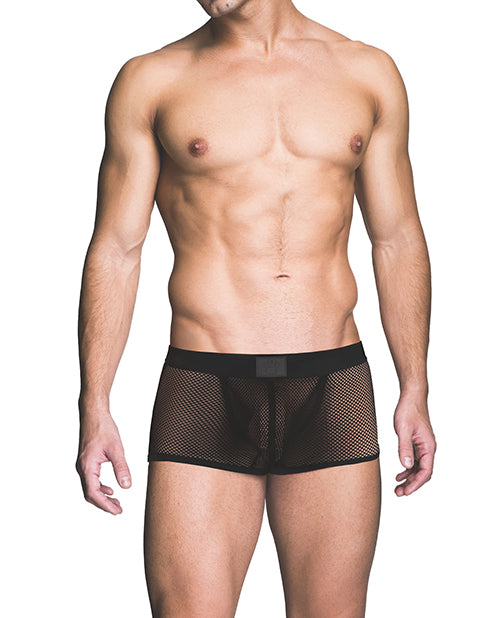 Prowler RED Fishnet Ass-less Trunk - Black SM