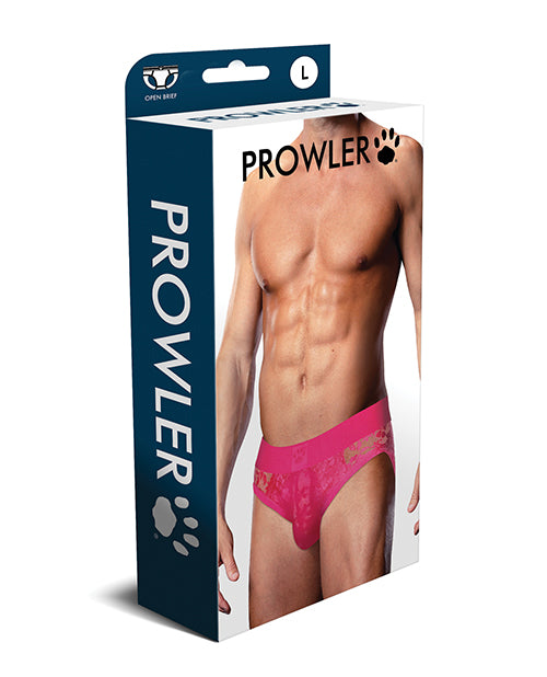 Prowler Lace Open Back Brief - Pink SM
