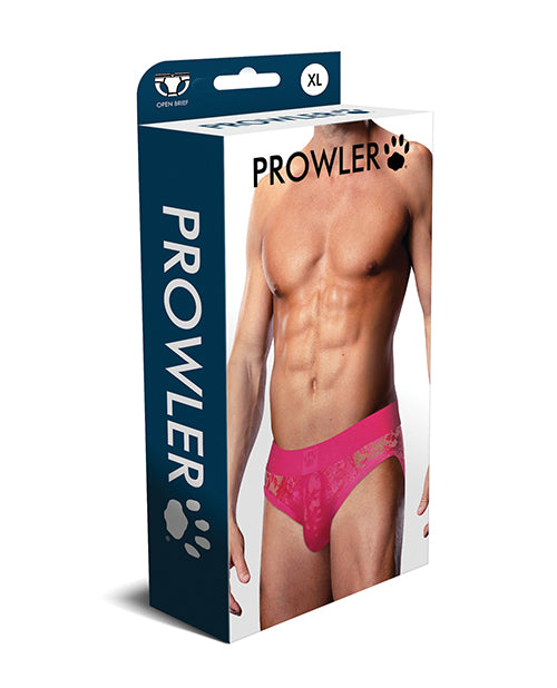 Prowler Lace Open Back Brief - Pink SM