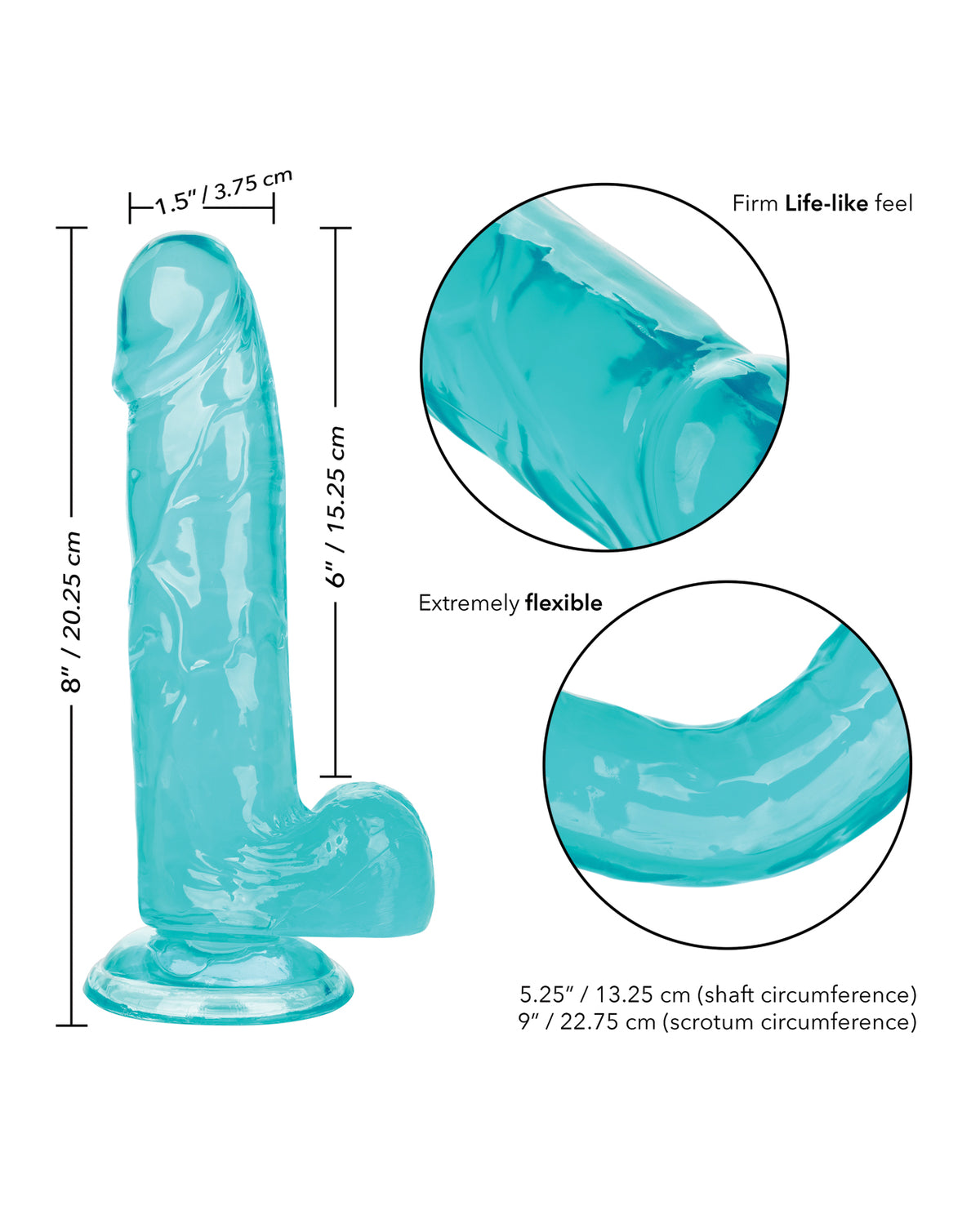 Size Queen 6" Dildo - Pink