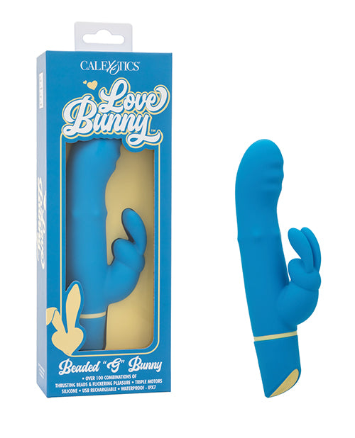 Love Bunny Beaded &quot;G&quot; Bunny - Blue