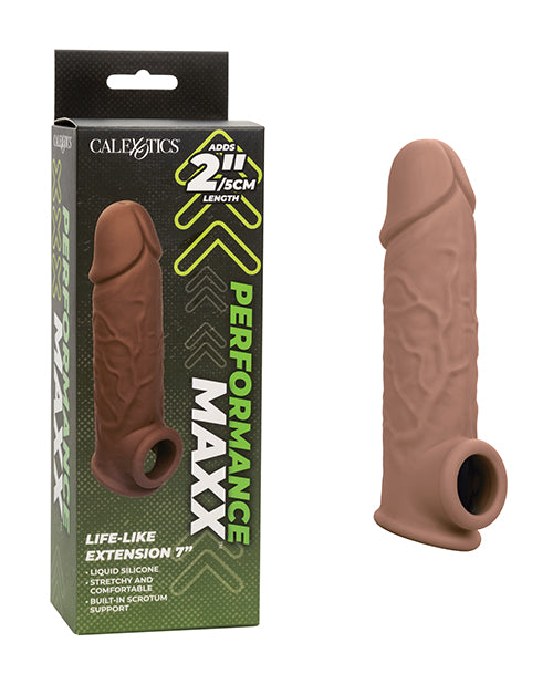Performance Maxx Life-Like 7&quot; Penis Extension - Brown