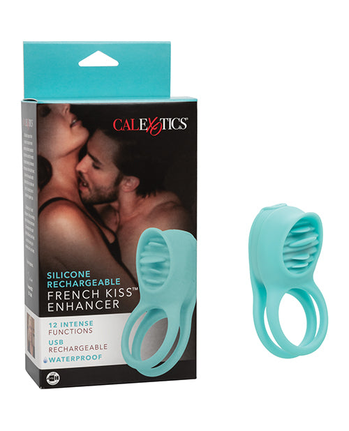 Couple&apos;s Enhancers Silicone Rechargeable French Kiss Enhancer - Teal