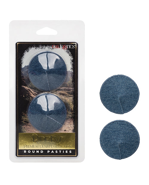 Ride Em Premium Denim Collection Round Pasties
