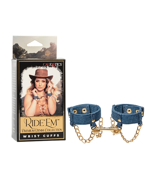 Ride Em Premium Denim Collection Wrist Cuffs