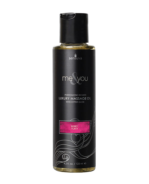 Sensuva Me &amp; You Massage Oil - 4.2 oz Berry Flirty