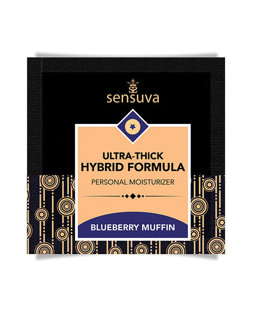Sensuva Ultra Thick Hybrid Personal Moisturizer Single Use Packet - 6 ml Blueberry Muffin