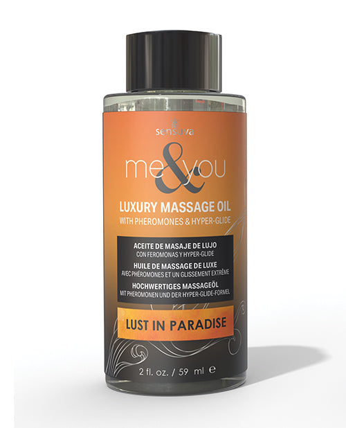 Sensuva Me &amp; You Massage Oil - 2 oz Lust in Paradise