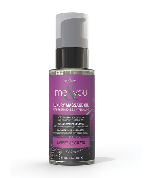 Sensuva Me &amp; You Massage Oil - 2 oz Sweet Secrets