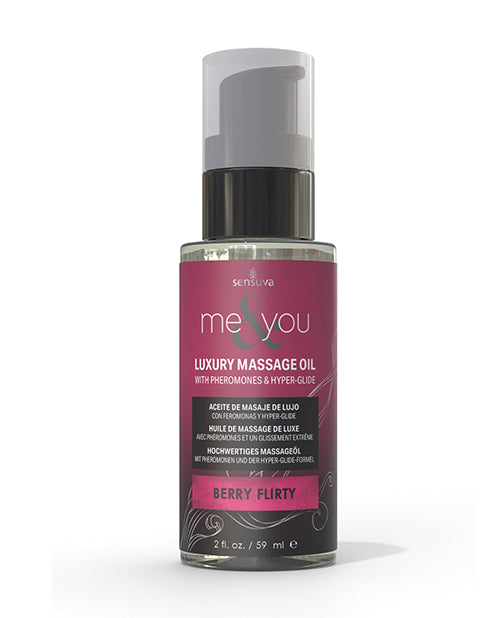 Sensuva Me &amp; You Massage Oil - 2 oz Berry Flirty