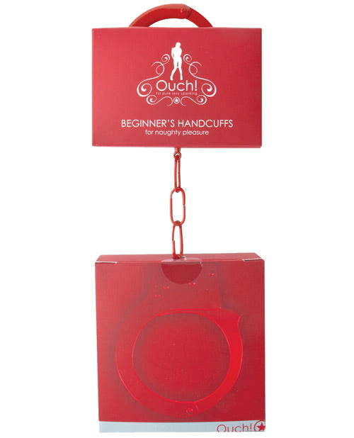 Shots Ouch Beginner&apos;s Handcuffs - Red