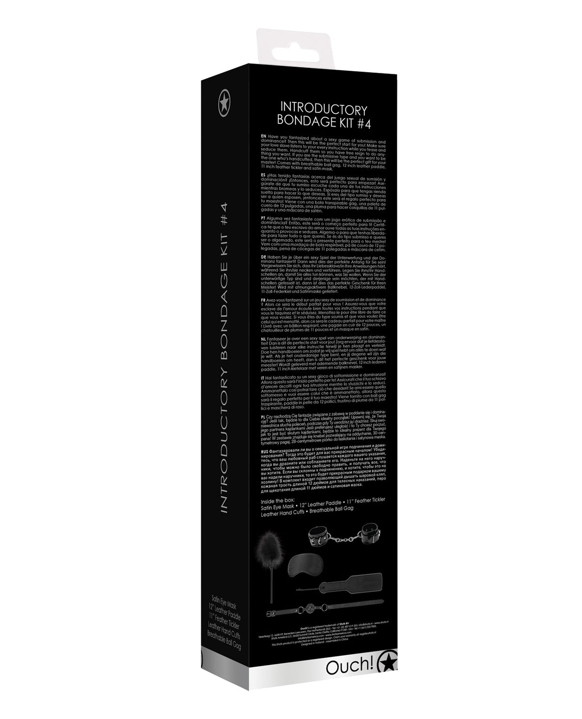 Shots Ouch Introductory Bondage Kit #4 - Black