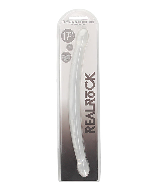 Shots RealRock Crystal Clear 17&quot; Double Dildo - Transparent