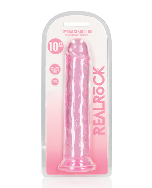 Shots RealRock Realistic Crystal Clear 10" Straight Dildo
