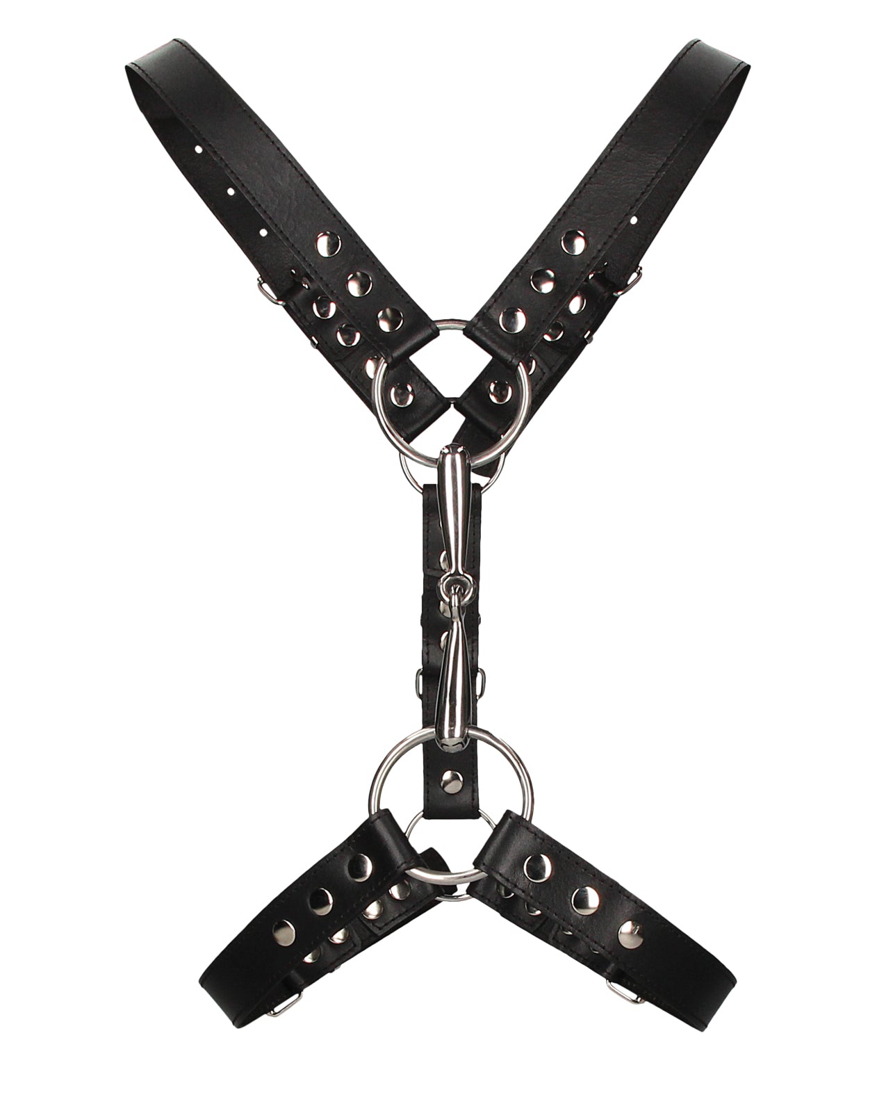 Shots Uomo Men&apos;s Harness w/Metal Bit - Black