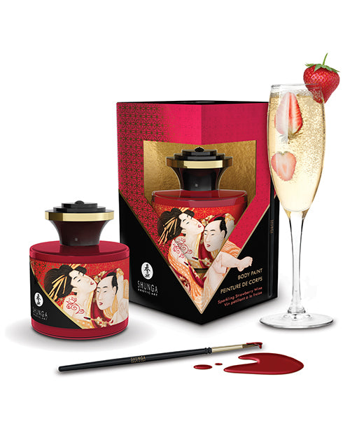 Shunga Body Paint - 1.7 oz Sparkling Strawberry Wine