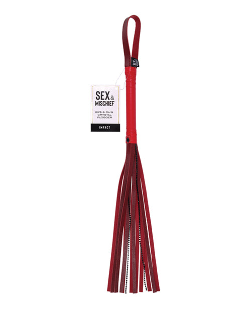 Sex &amp; Mischief Ex&apos;s &amp; Oh&apos;s Crystal Flogger - Red