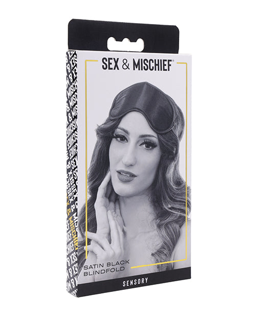 Sex &amp; Mischief Satin Blindfold - Black