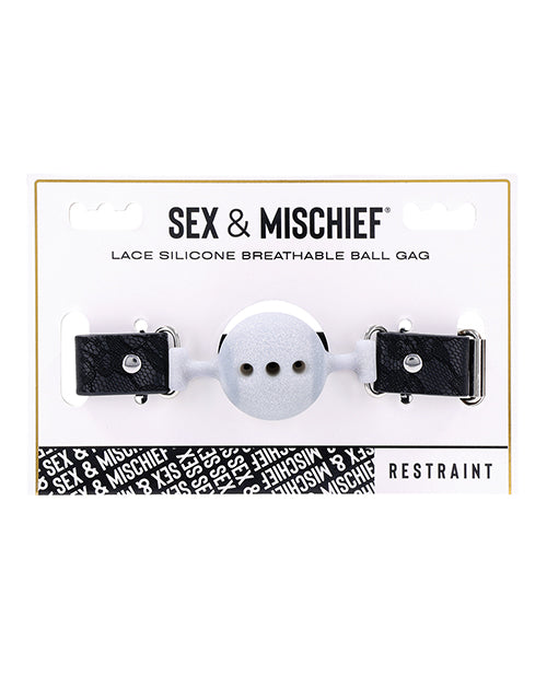 Sex &amp; Mischief Lace Silicone Breathable Ball Gag