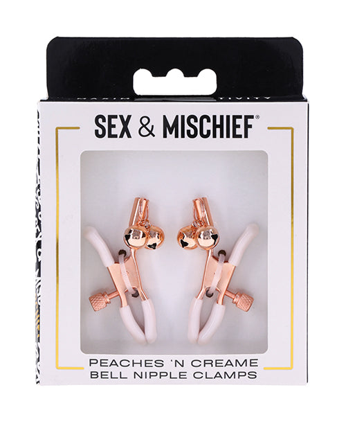 Sex &amp; Mischief Peaches &apos;n CreaMe Bell Nipple Clamps