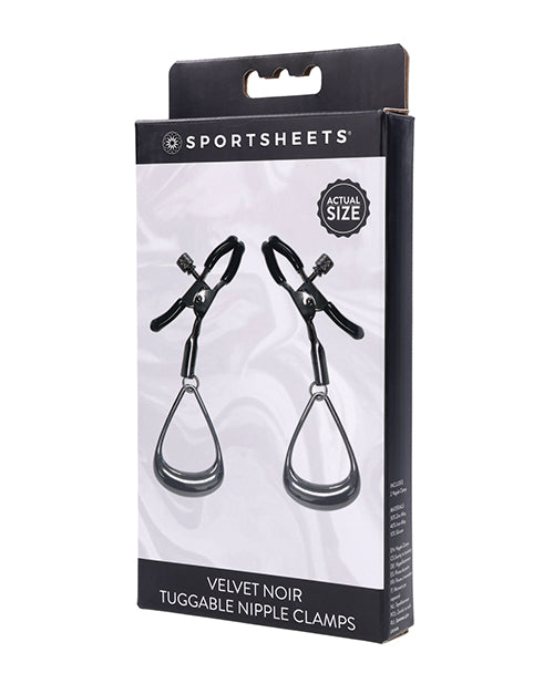 Sportsheets Velvet Noir Tuggable Nipple Clamps