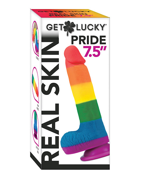 Get Lucky 7.5&quot; Real Skin Series Pride - Rainbow