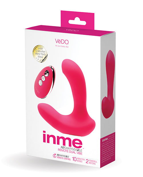 VeDO Inme Rechargeable Dual Vibe w/Remote Control - Pink