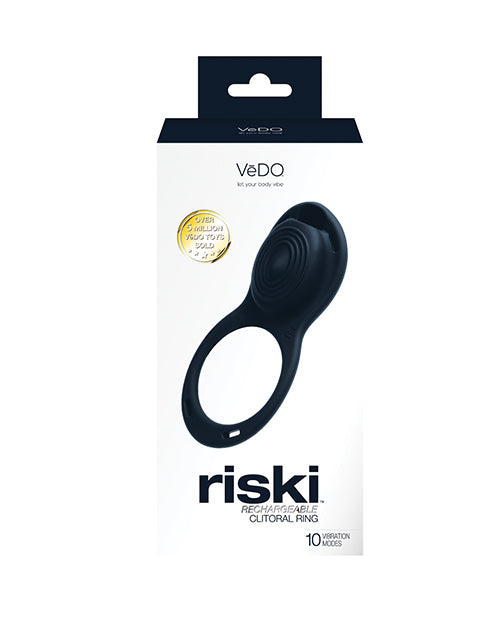 VeDO Riski Rechargeable Clitoral Vibe For Couples - Black