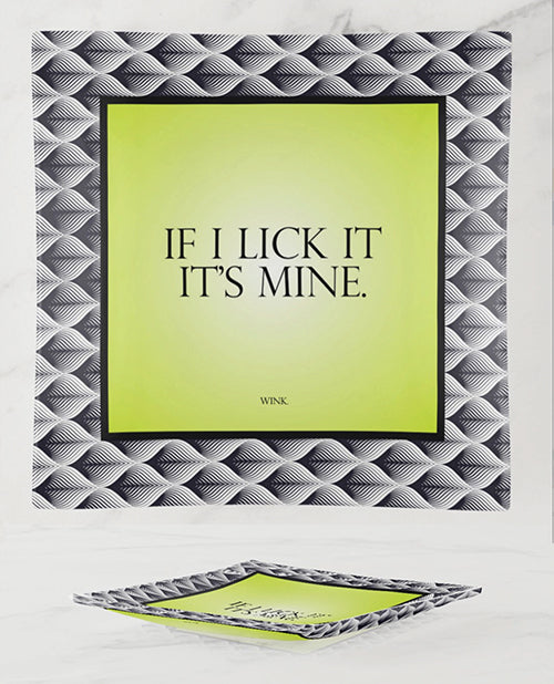 Warm Human Warm Human If I Lick It It's Mine Glass Trinket Tray